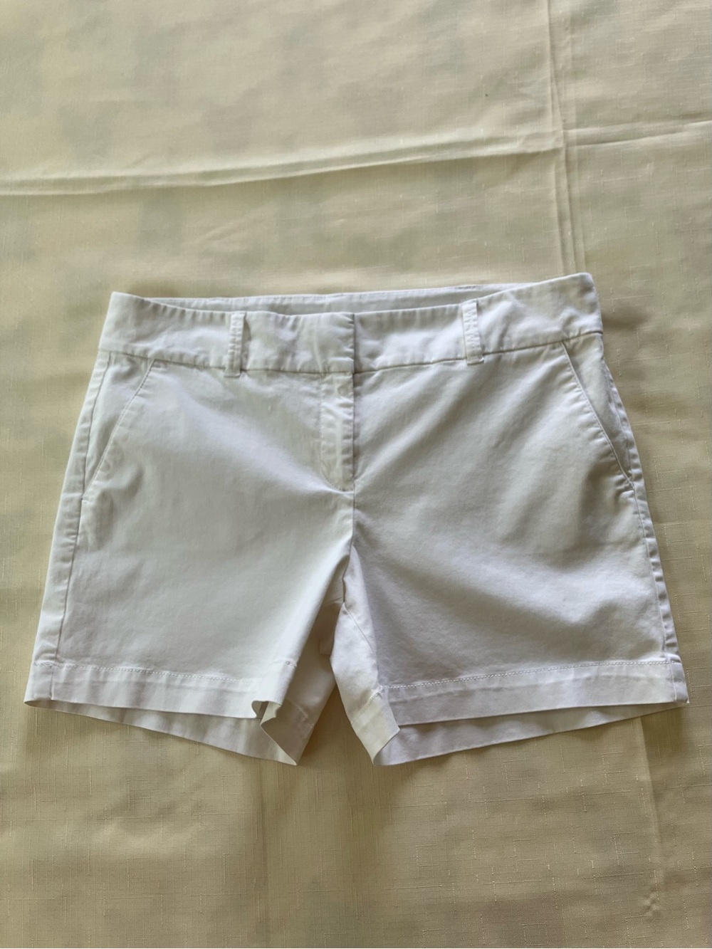 Talbots White Cotton Bermuda Shorts